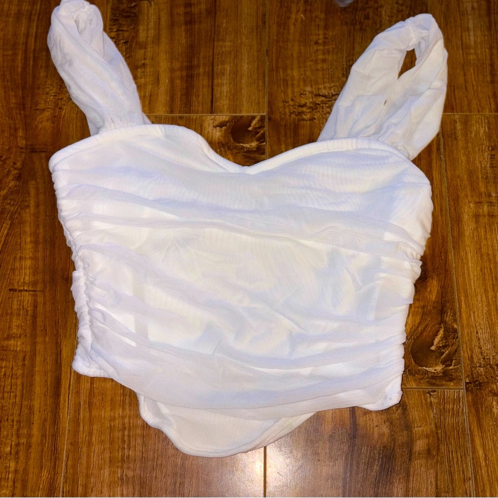 White crop top
